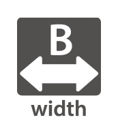B width