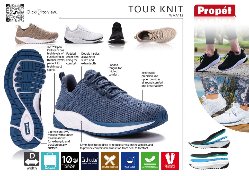 Tour Knit WAA112 Shoe Information Sheet