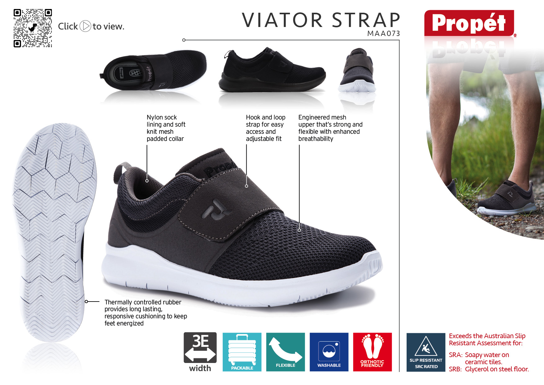 Viator Strap Men's AMAA073 Shoe Information Sheet