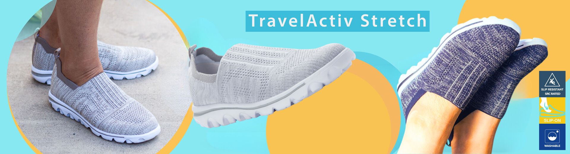 Women's TravelActiv Stretch slip on shoes hero