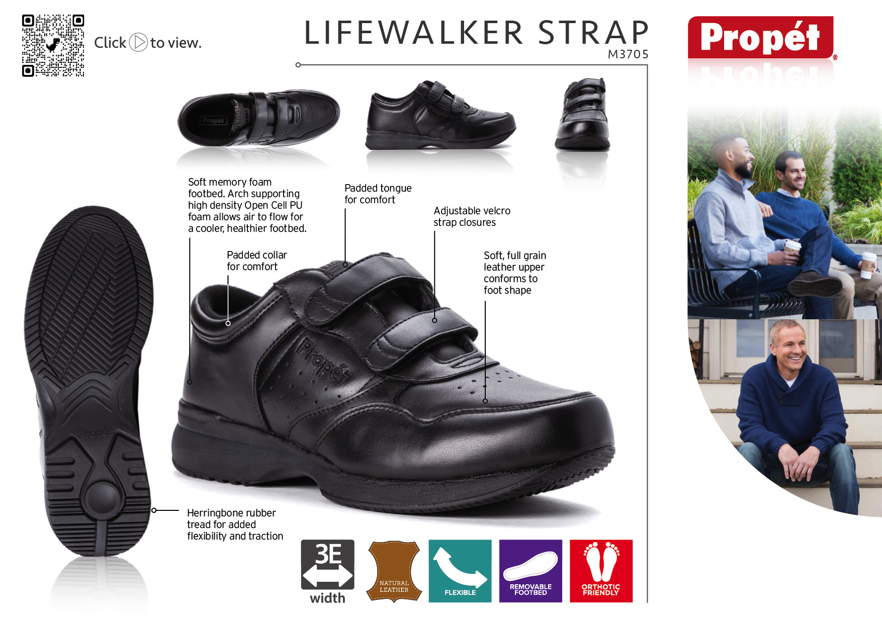 Lifewalker Strap M3705 Shoe Information Sheet
