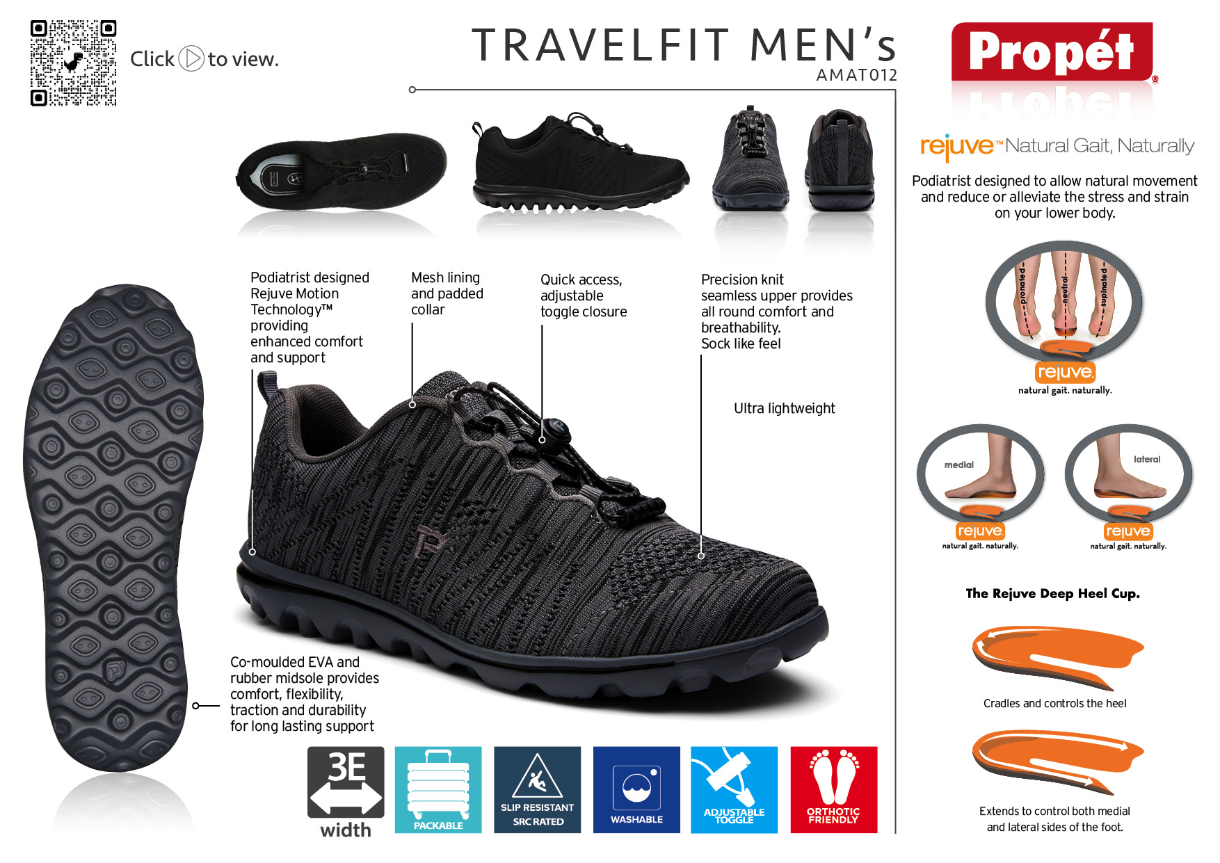 TravelFit Men's AMAT012 Shoe Information Sheet